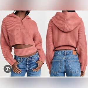 Cult Gaia Pink V-Neck Sweater